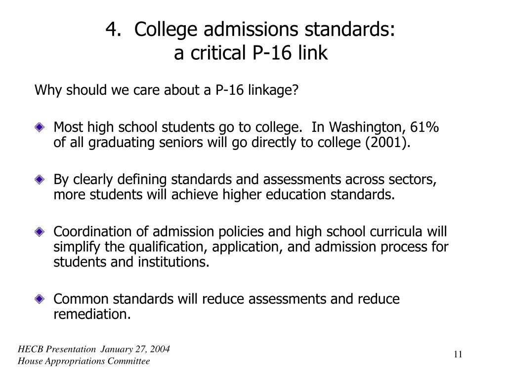 Debate On College Admissions Standards And Diversity Policies: A Critical Analysis Debate On College Admissions Standards And Diversity Policies: A Critical Analysis