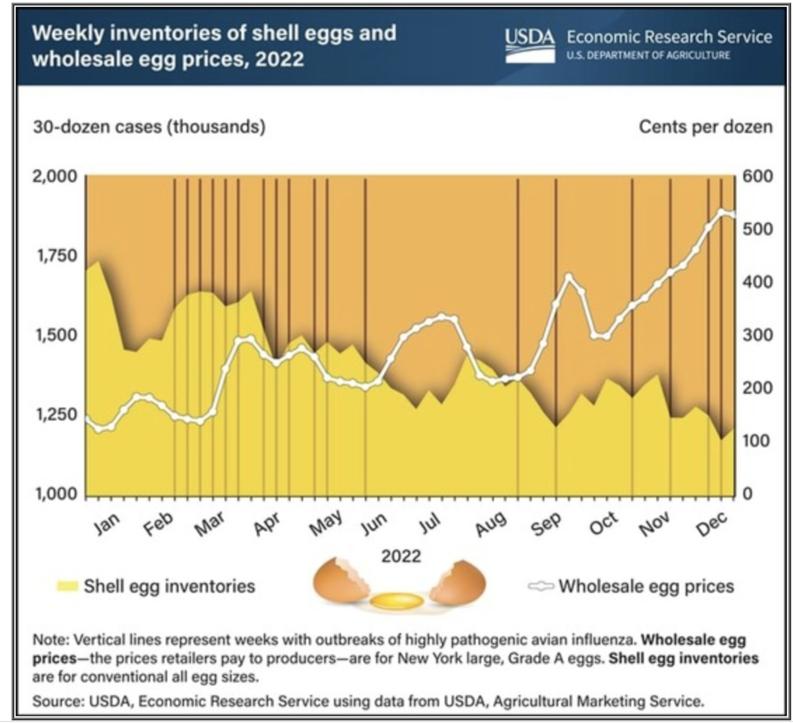 Egg Prices In The US: From Record Highs To $5 A Dozen Egg Prices In The US: From Record Highs To $5 A Dozen