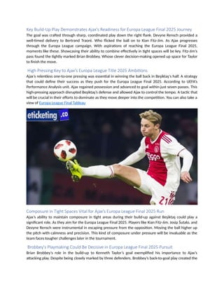 Europa League Preview: Brobbey's Strength A Key Factor For Ajax Europa League Preview: Brobbey's Strength A Key Factor For Ajax