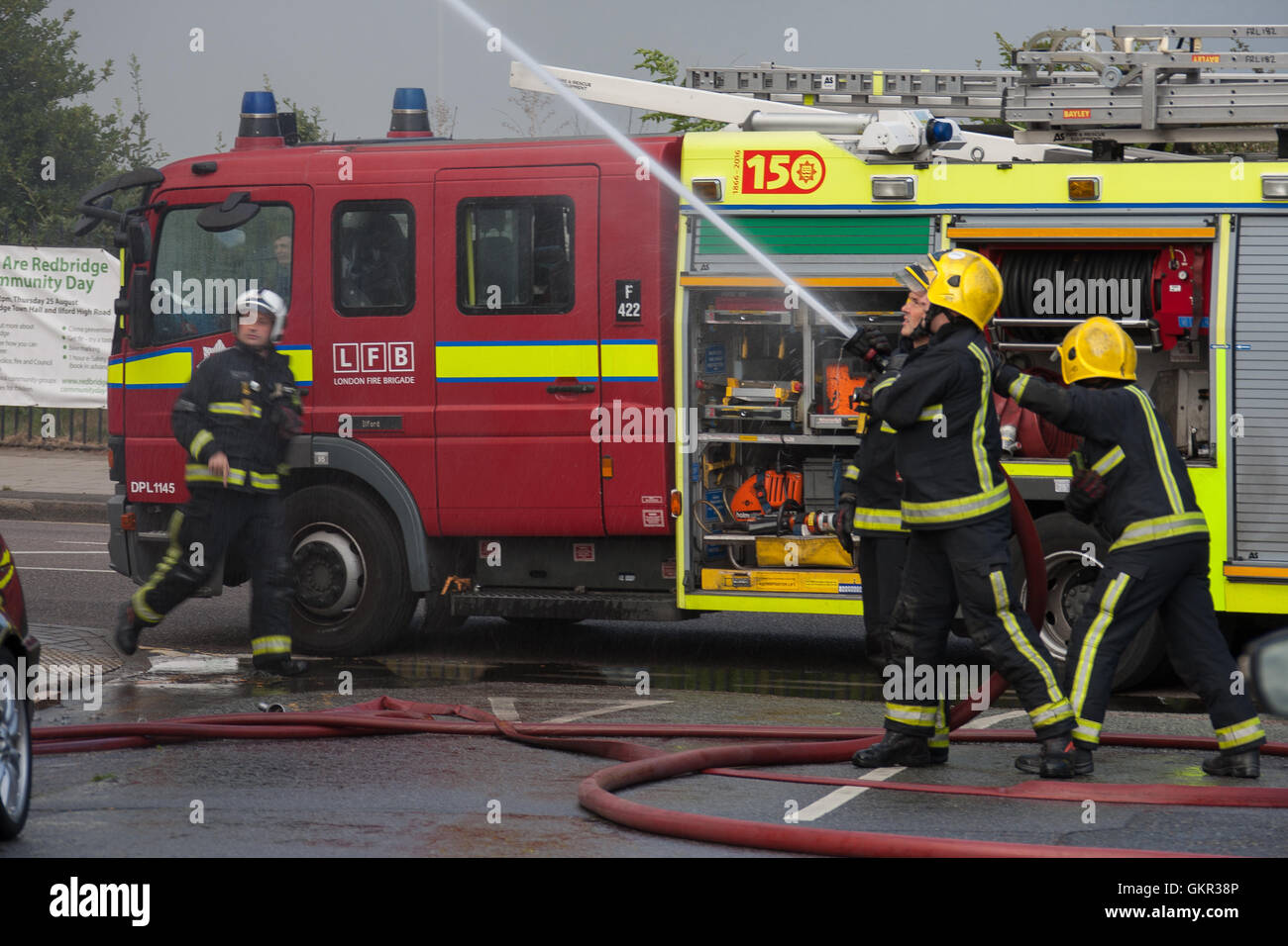 Firefighters Tackle Major East London Shop Fire Firefighters Tackle Major East London Shop Fire