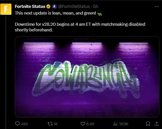 Fortnite 34.20 Update: Downtime, Server Status & Patch Notes Fortnite 34.20 Update: Downtime, Server Status & Patch Notes