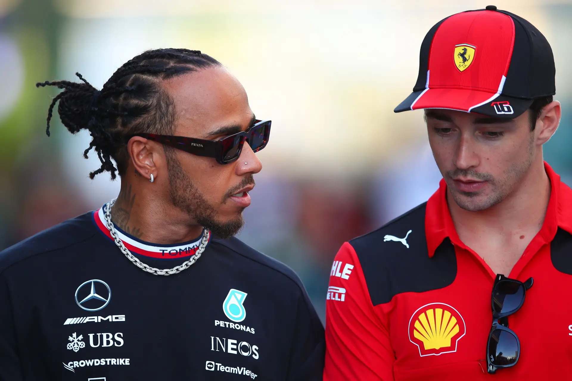 Hamilton Vs Leclerc Collision: Early Chinese GP Drama For Ferrari Hamilton Vs Leclerc Collision: Early Chinese GP Drama For Ferrari