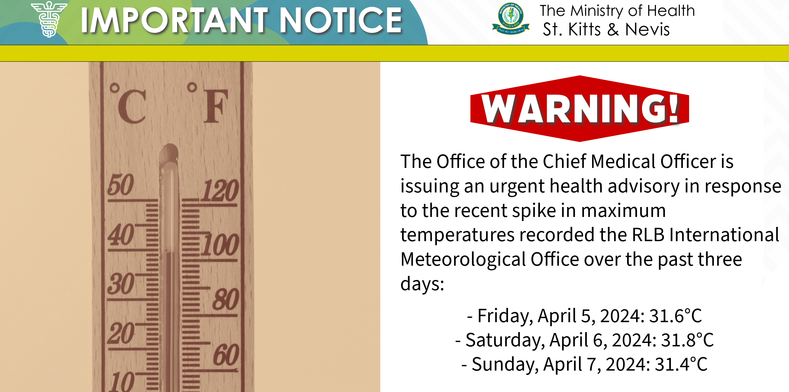 Health Department Issues Heat Advisory: Rising Temperatures Prompt Urgent Warning Health Department Issues Heat Advisory: Rising Temperatures Prompt Urgent Warning