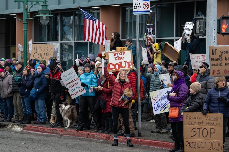 Hundreds Of Alaskans Stage Protest Against DOGE And Trump-Era Policies Hundreds Of Alaskans Stage Protest Against DOGE And Trump-Era Policies