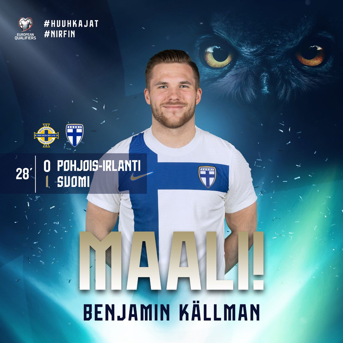 Huuhkajat: Avauskokoonpanoon Kolme Muutosta – Källman Penkille Huuhkajat: Avauskokoonpanoon Kolme Muutosta – Källman Penkille
