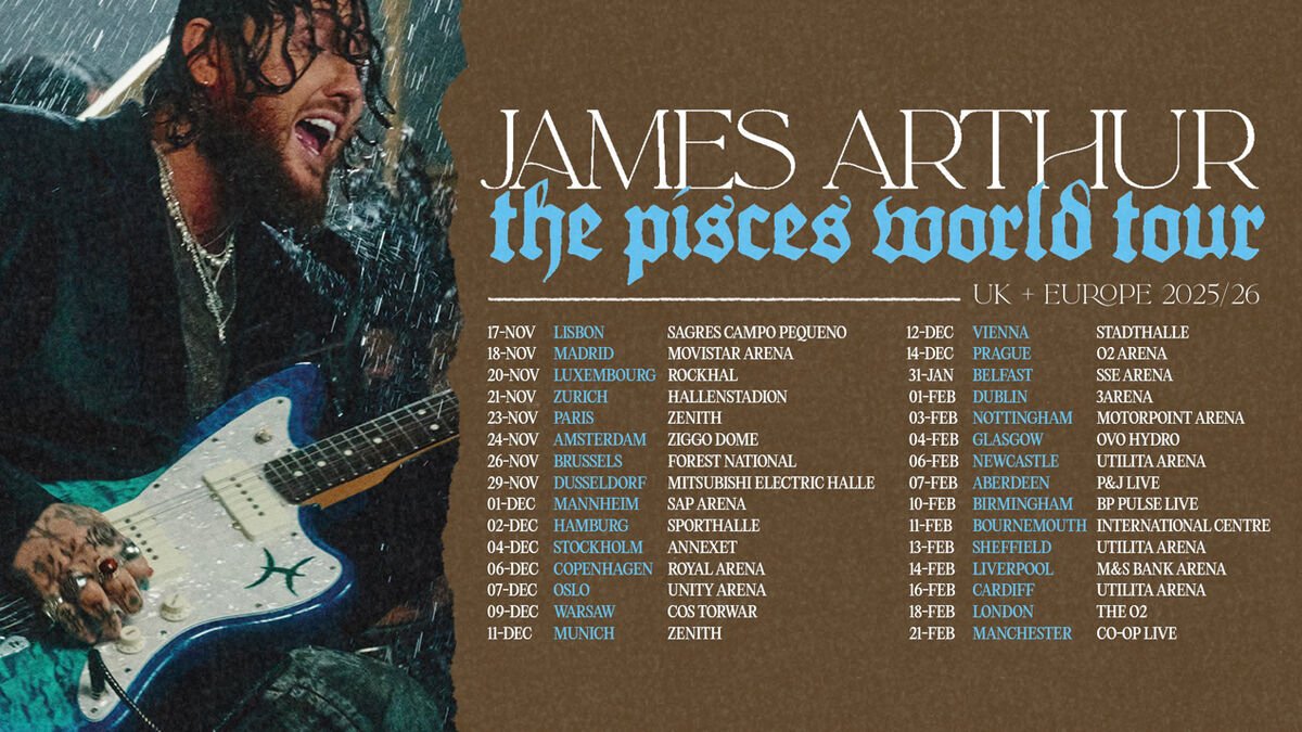 James Arthur 2026 UK Tour: Manchester Tickets On Sale Now