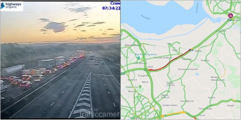 M56 Collision: Cheshire/Deeside Border Delays