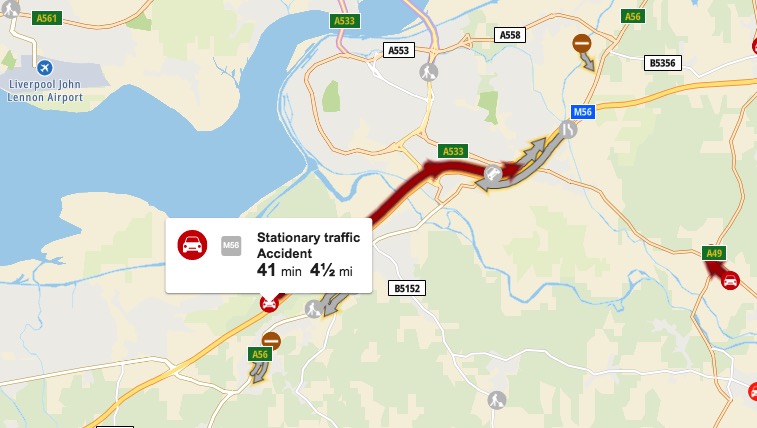M56 Traffic Disruption: Cheshire And Deeside Delays M56 Traffic Disruption: Cheshire And Deeside Delays
