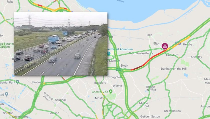 Major Delays On M56 Near Cheshire/Deeside Due To Collision Major Delays On M56 Near Cheshire/Deeside Due To Collision