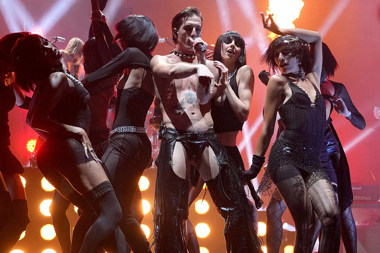 Måneskin's Damiano David Rocks Jimmy Kimmel Live! | Radio 94.5 Exclusive Måneskin's Damiano David Rocks Jimmy Kimmel Live! | Radio 94.5 Exclusive