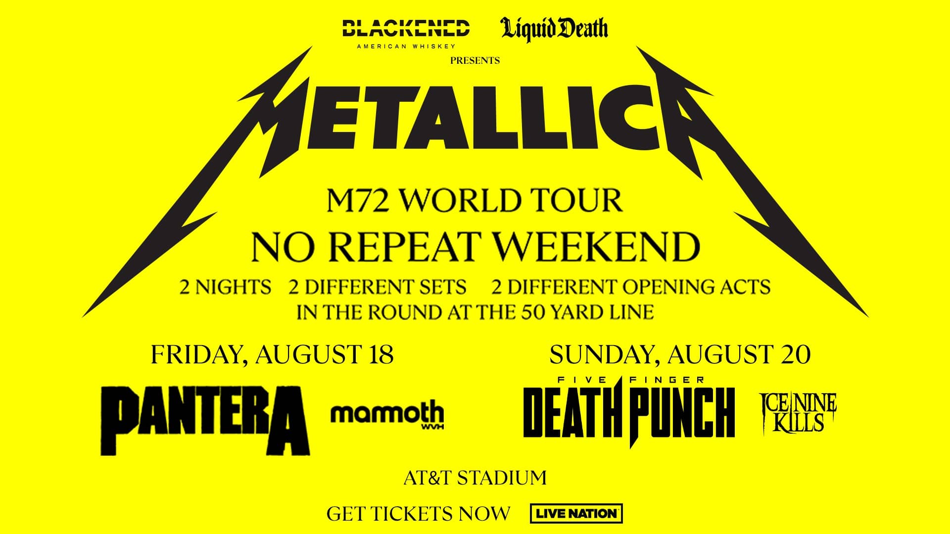 Metallica Announces Two-Night Stand At Dublin's Aviva Stadium In June 2026 Metallica Announces Two-Night Stand At Dublin's Aviva Stadium In June 2026