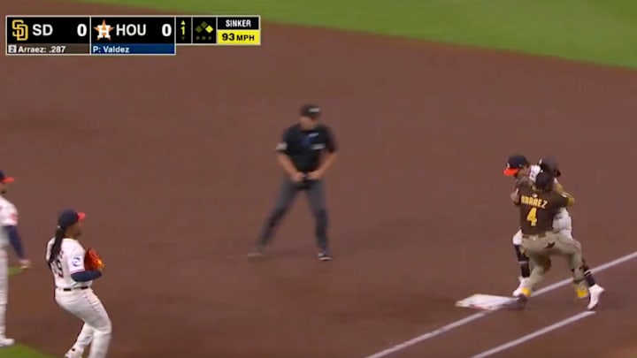 MLB Collision: Luis Arraez Injured, Dubón Involved MLB Collision: Luis Arraez Injured, Dubón Involved