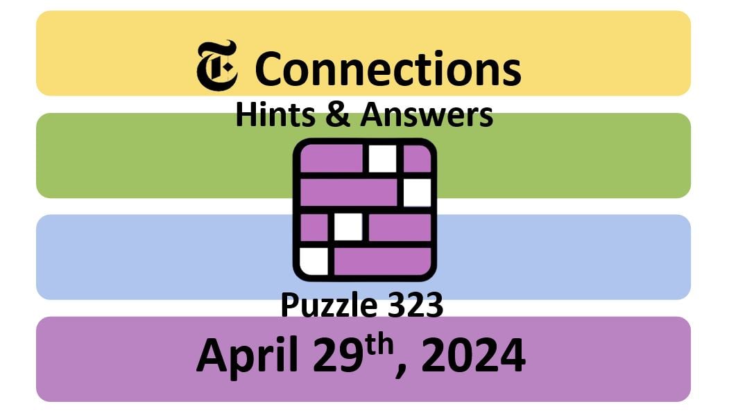 NYT Connections April 29th - Puzzle #688: Hints & Solutions NYT Connections April 29th - Puzzle #688: Hints & Solutions