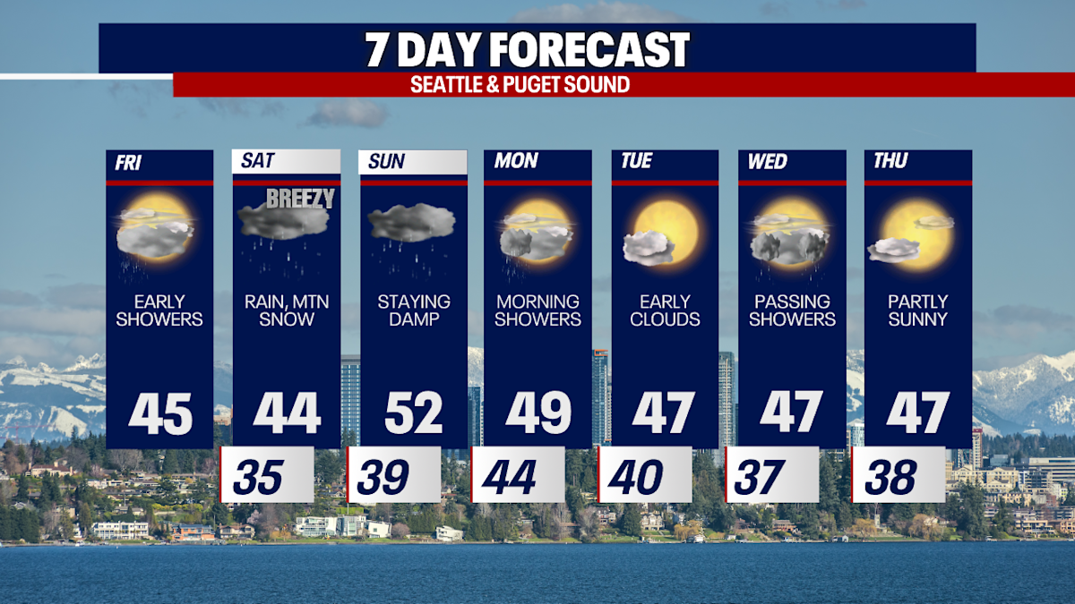 Seattle Weather: Soggy Skies Continue Into The Weekend