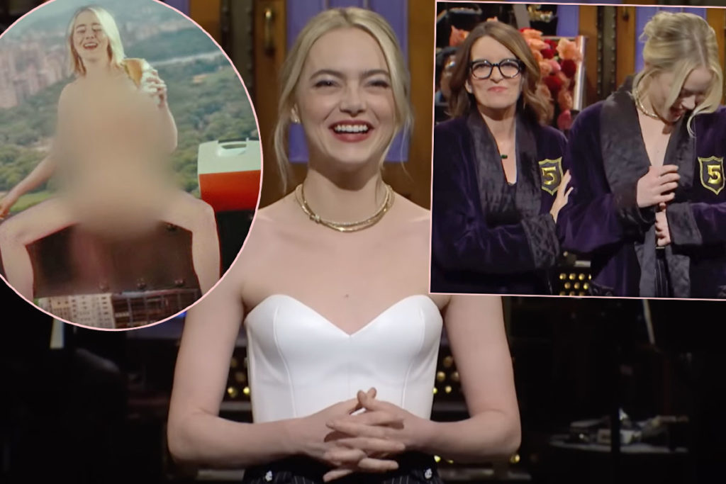 SNL 50th Anniversary: Emma Stone's Head-Turning Popcorn Dress SNL 50th Anniversary: Emma Stone's Head-Turning Popcorn Dress