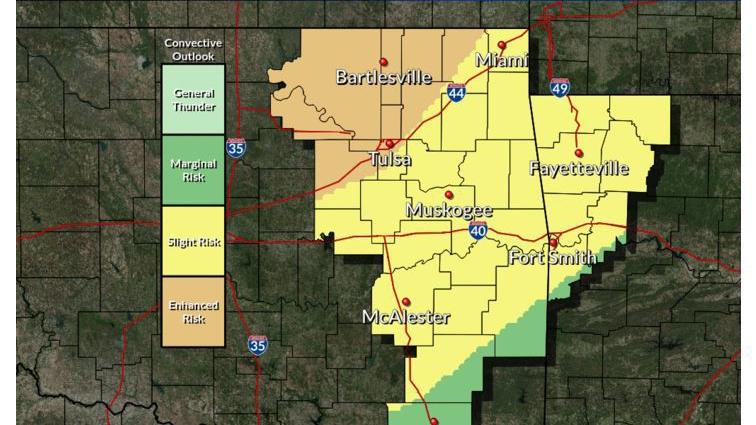 Tulsa Area: Increased Severe Storm Risk After 2 AM Tulsa Area: Increased Severe Storm Risk After 2 AM