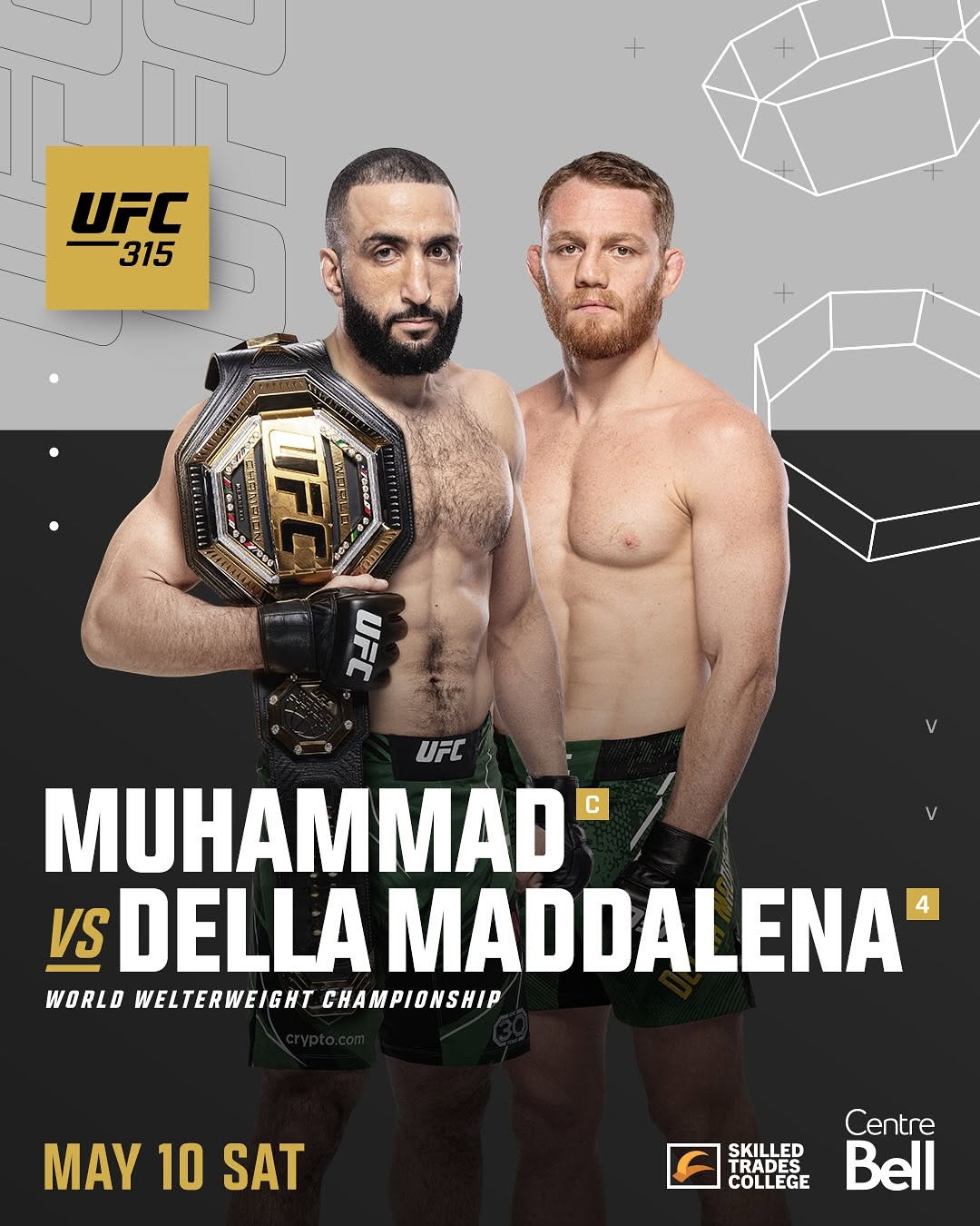 UFC 315 Fight Card: Muhammad Vs. Della Maddalena And More UFC 315 Fight Card: Muhammad Vs. Della Maddalena And More