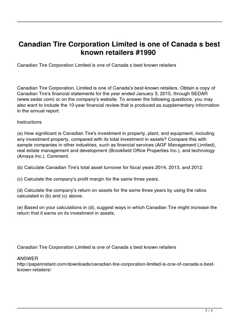 Will A Canadian Tire-Hudson's Bay Partnership Succeed? A Detailed Analysis Will A Canadian Tire-Hudson's Bay Partnership Succeed? A Detailed Analysis