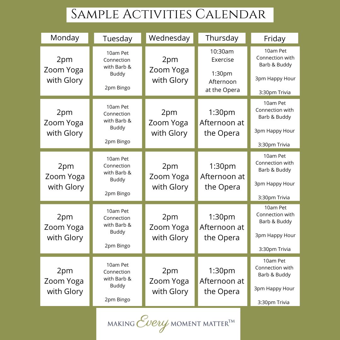 Your Guide To Senior Activities: A Comprehensive Calendar Your Guide To Senior Activities: A Comprehensive Calendar
